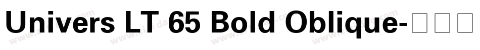 Univers LT 65 Bold Oblique字体转换